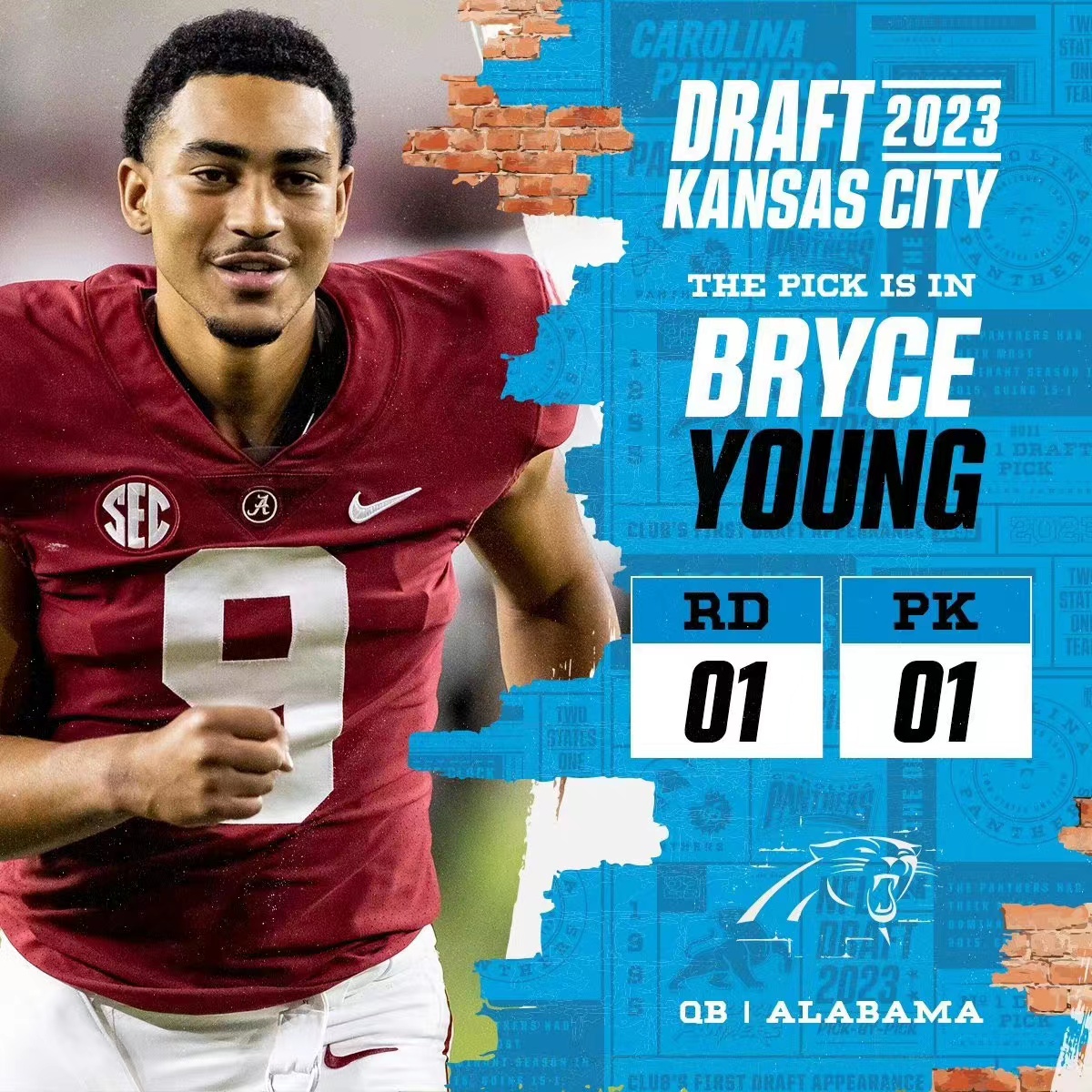 Bryce Young, le choix n ° 1 du repêchage de la NFL